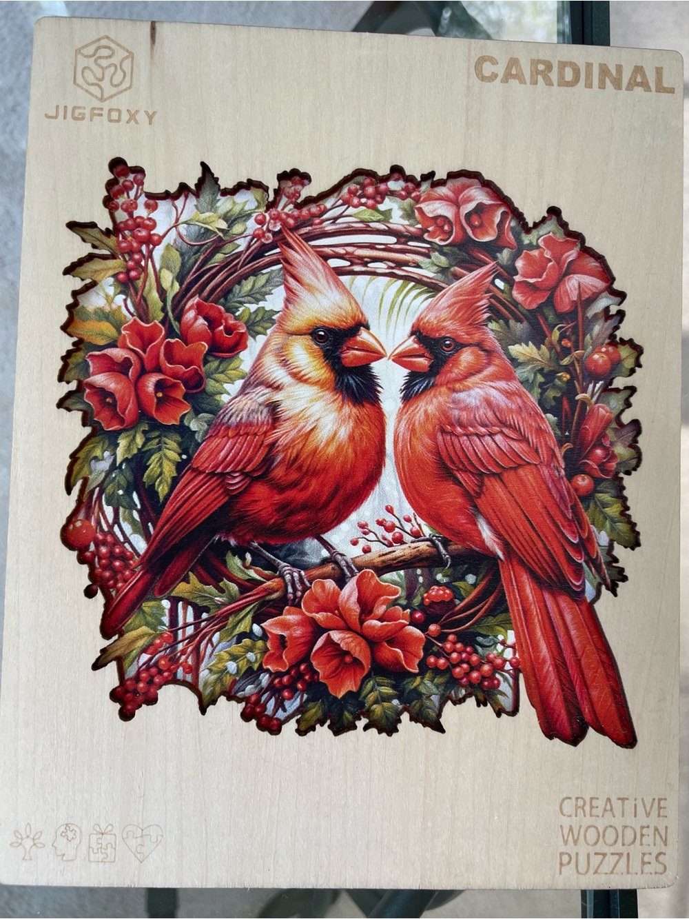 Cardinal Wooden Puzzle - Red